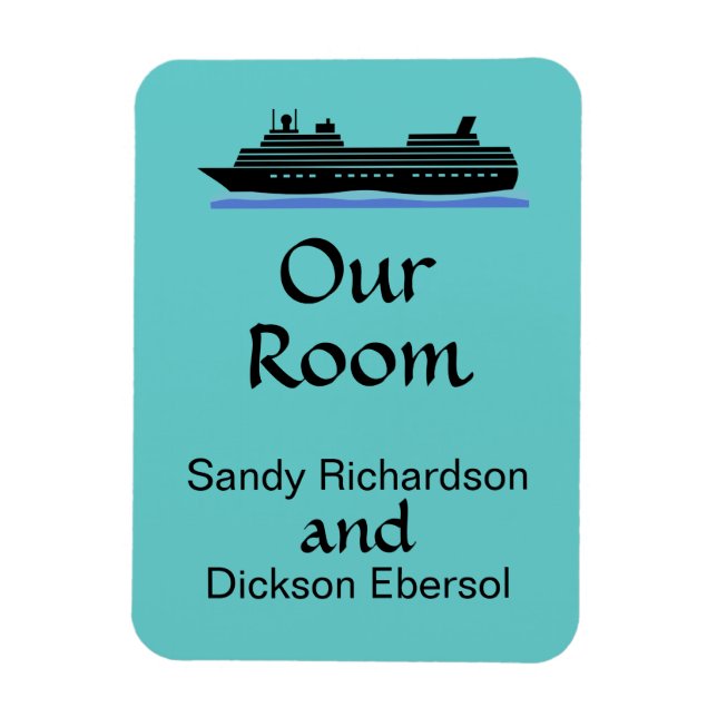 Cruise Magnet Cruise Ship Personnalisable Notre ID (Vertical)