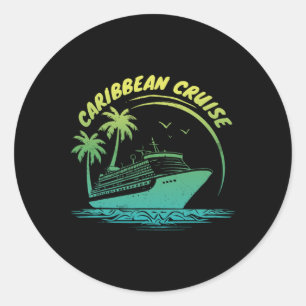 Cruise Matching Family Vacation Caribbean Cruise Classic Round Sticker