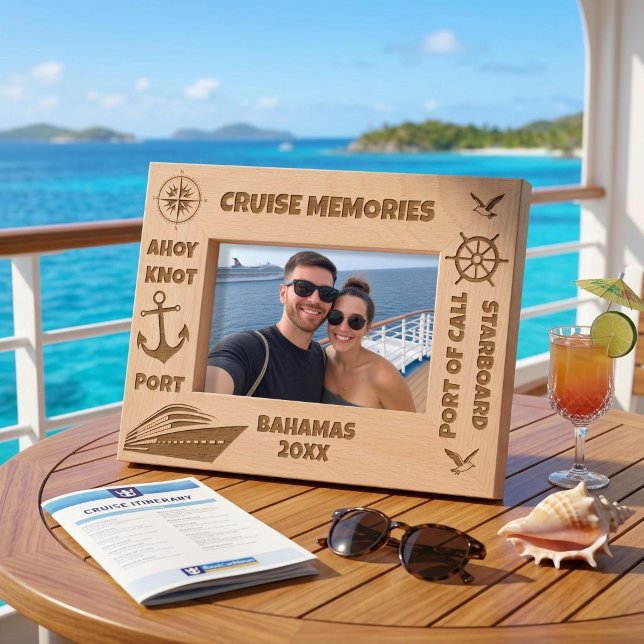 Cruise Memories Personalized Cruising  Etched Frames (Creator Uploaded)