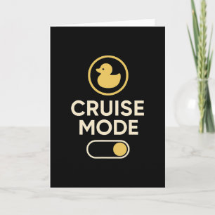 Cruise Mode Duck Toggle Retro Vacation Vibes  Card