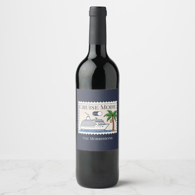 Cruise Mode On Personalized Wine Label (Front)