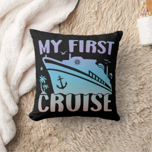 Cruise My First Cruise 2025 Family Vacation Cruise Throw Pillow
