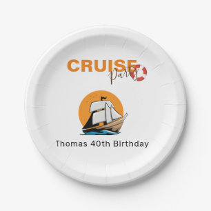 Cruise Party 40 Birthday Party Paper Plate