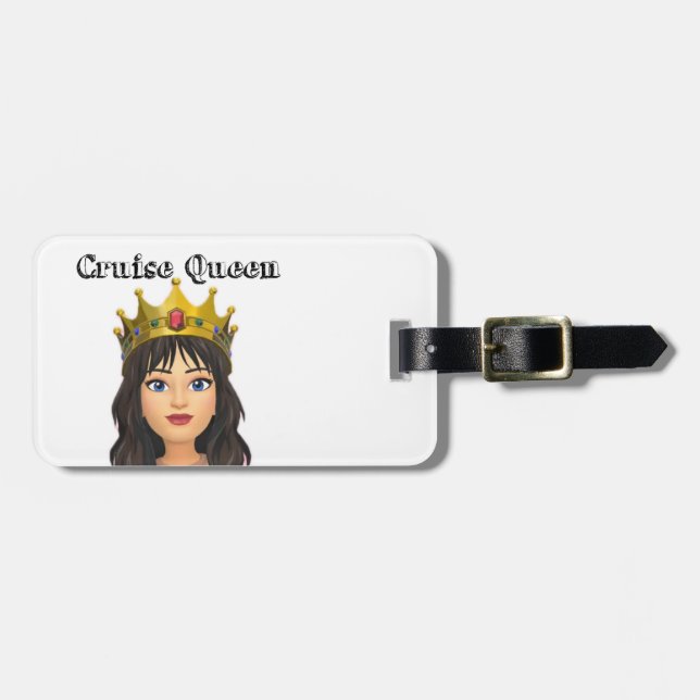 Cruise Queen luggage tag (Front Horizontal)