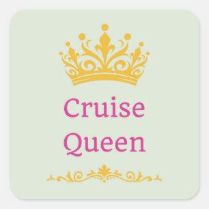 Cruise Queen Square Sticker