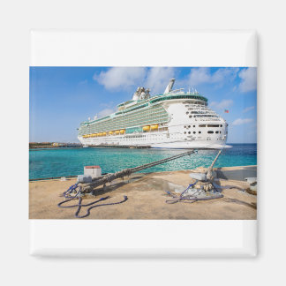 Cruise ship  anchored at coast of island Bonaire.J Magnet