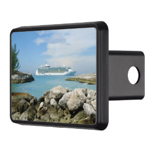 Cruise Ship at CocoCay Trailer Hitch Cover