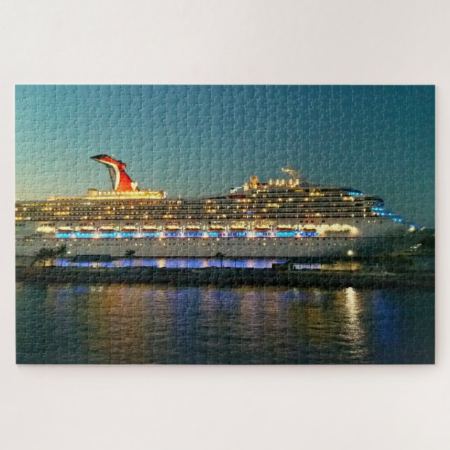 Cruise ship at night jigsaw puzzle (Horizontal)