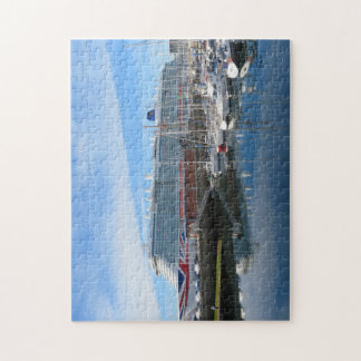 Cruise Ship At Port With Yachts Jigsaw Puzzle
