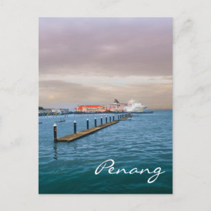 Cruise Ship At The Pier Postcard