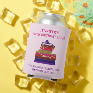 Cruise Ship Birthday Party Trip Favor Can Cooler