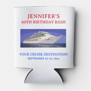 Cruise Ship Birthday Vacation Trip Travel Favor Can Cooler