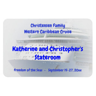 Cruise Ship Cameo Custom Stateroom Door Marker Magnet