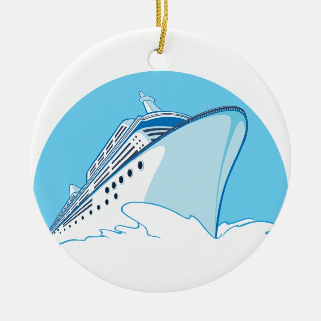 Cruise Ship Ceramic Ornament (Front)