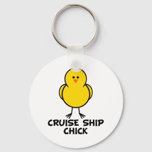 Cruise Ship Chick Keychain
