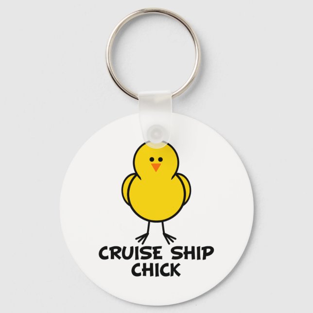Cruise Ship Chick Keychain (Front)