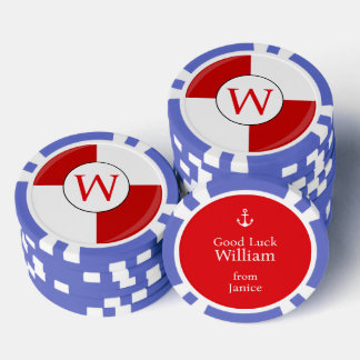 Cruise Ship Custom Lifebelt Monogram Poker Chips