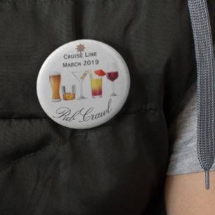 Cruise Ship Customize Pub Crawl Activity Drinking 2 Inch Round Button