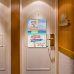 Cruise Ship Decor Custom Door Magnet - 4 Ports Magnetic Dry Erase Sheet<br><div class="desc">Decorate your cruise ship door with this fun cruise door magnet. Customize with your text and ports of call during your cruise itinerary. Please note: Not all ship's doors are magnetic. We cannot guarantee your door will be magnetic. Please check with your travel agent, the cruise line, or via forums....</div>
