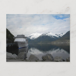 Cruise Ship Docked in Skagway, Alaska Postcard