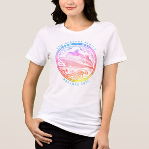 Cruise Ship Embarkation Custom T-Shirt Tri-Blend Shirt