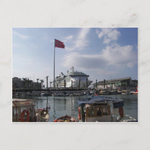 Cruise Ship In Harbour Postcard