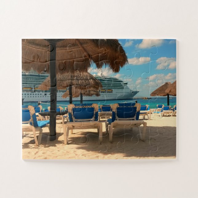Cruise ship in the Caribbean Jigsaw Puzzle (Horizontal)