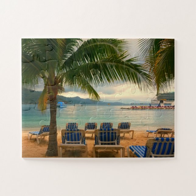 Cruise ship in the Caribbean Jigsaw Puzzle (Horizontal)