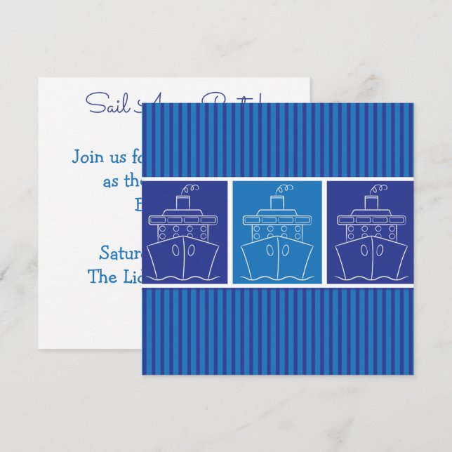 Cruise ship invitation (Front/Back)