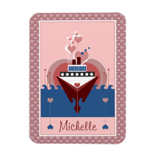 Cruise Ship Love Personalized Flexi Magnet