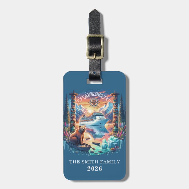 Cruise Ship Luggage Tag (Front Vertical)