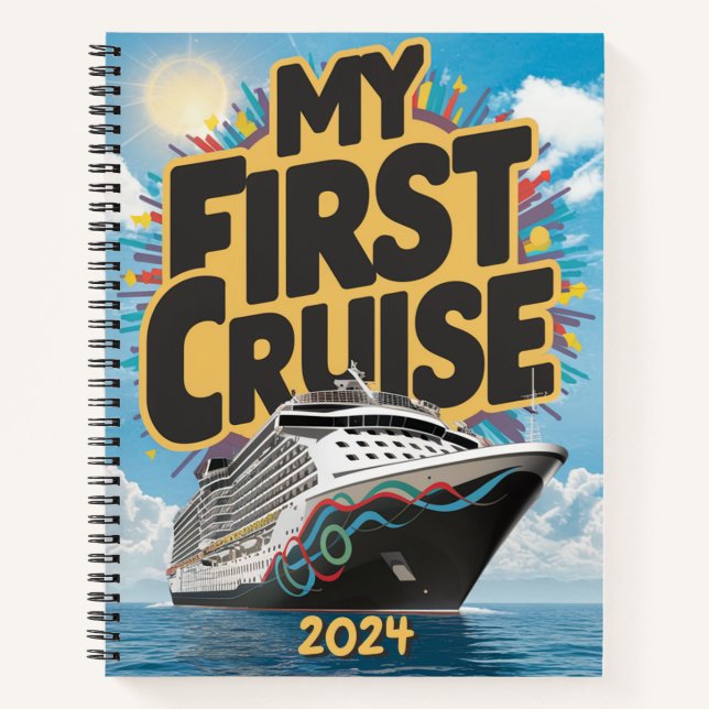 Cruise Ship My First Cruise Custom Notebook (Front)