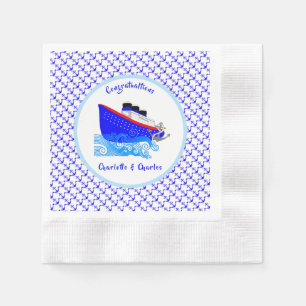 Cruise Ship Nautical Personalized Napkin