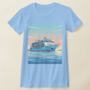 Cruise ship on ocean T-Shirt