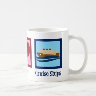 Cruise Ship Peace Love Cruises Coffee Mug