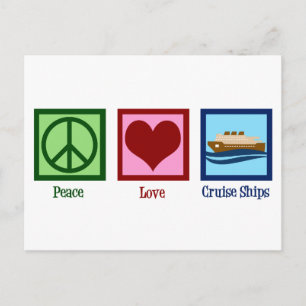 Cruise Ship Peace Love Cruises Postcard