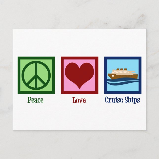 Cruise Ship Peace Love Cruises Postcard (Front)