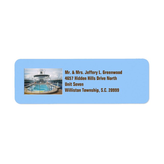 Cruise Ship Pool Labels (Front)