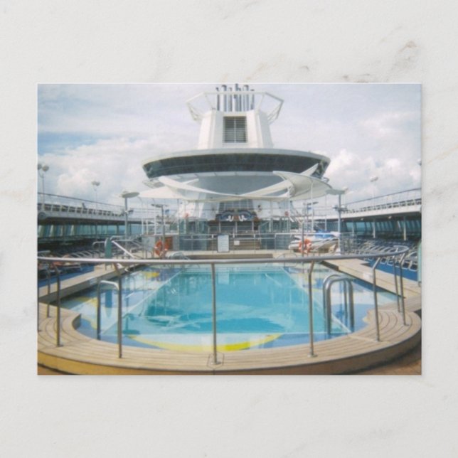 Cruise Ship Pool Postcard (Front)