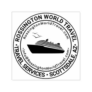 Cruise Ship Trav Business Name Location URL Email Self-inking Stamp