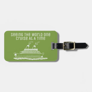 Cruise Ship Traveller Funny Modern Simple Luggage Tag