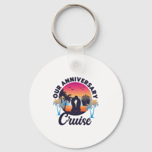Cruise Ship Vacation Husnd Wife Marriage Anniversa Keychain