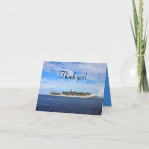 Cruise Ship Vacation   Nautical Thank You Card