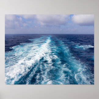 Cruise ship wake poster