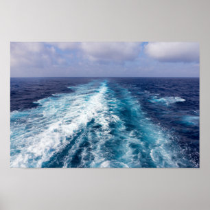 Cruise ship wake poster