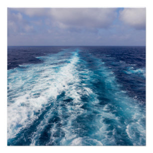 Cruise ship wake poster