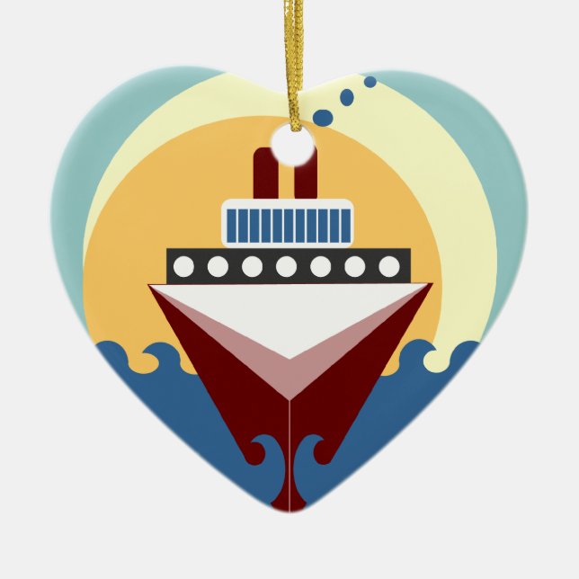 Cruise Ship Wedding Personalized Ornament Favour (Front)