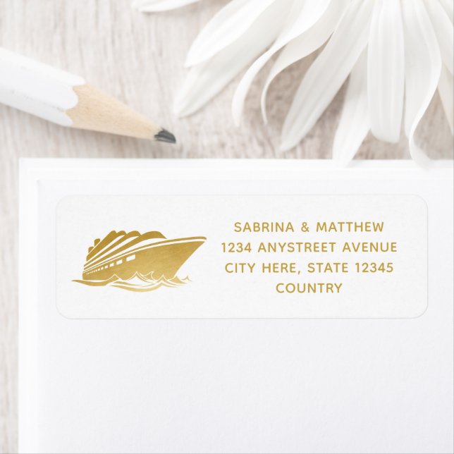 Cruise Ship Yellow Gold Return Address (Insitu)