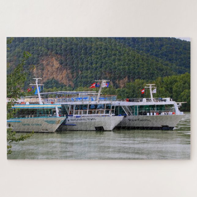 Cruise ships, River Danube, Austria Jigsaw Puzzle (Horizontal)
