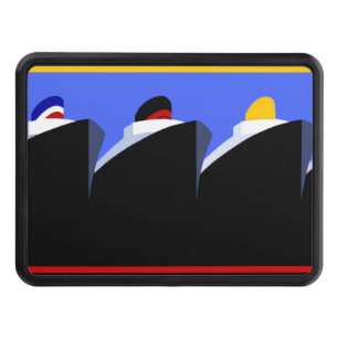 Cruise Ships Vintage Poster Ocean Liner Trailer Hitch Cover